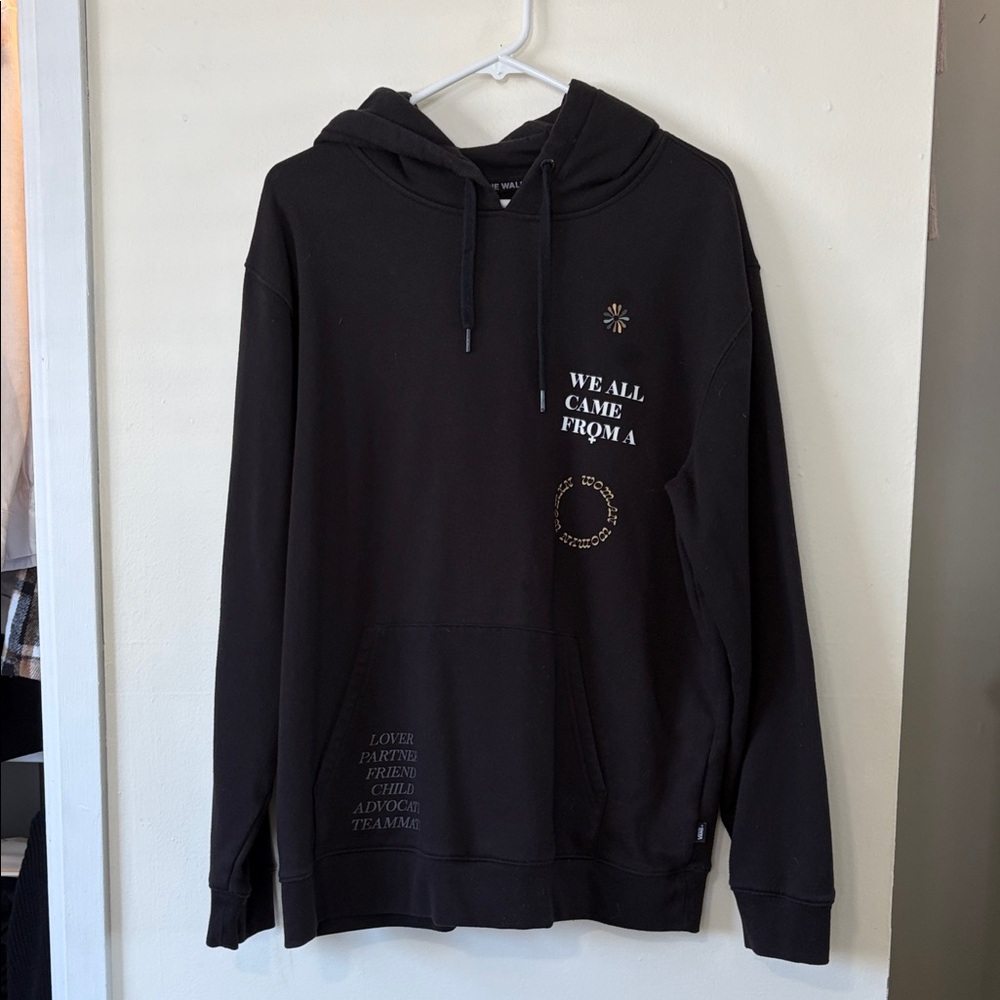 Vans Pro Feminist Black Hoodie with White Text